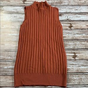 Burt orange Mock turtleneck